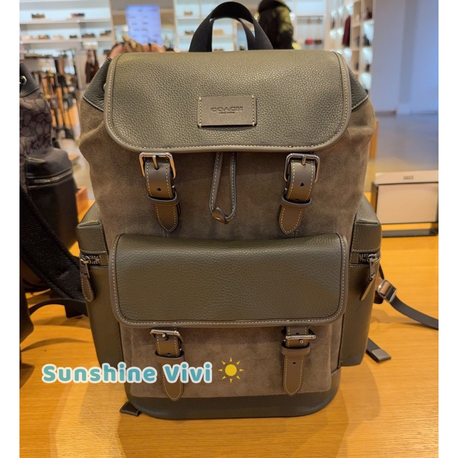 Coach NWT Coach MEN's Sprint Backpack CCG12 suede Uniform Green Size ONE SIZE - 1 Thumbnail