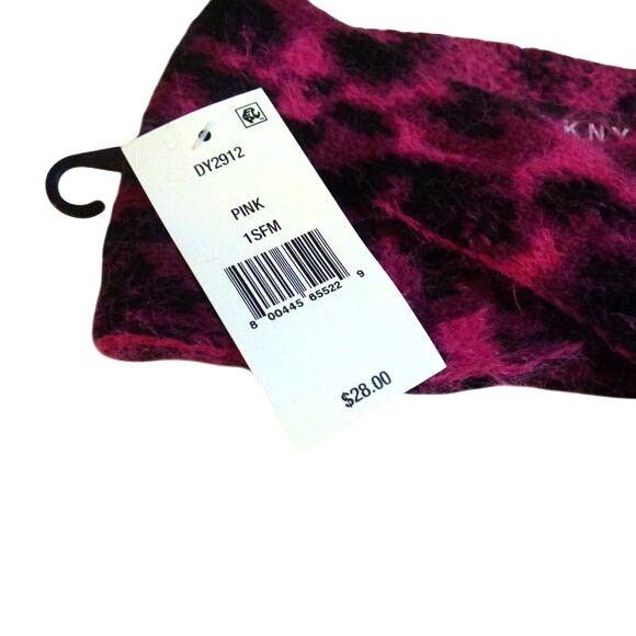 DKNY DKNY Fuzzy Animal Print Knit Twist Headband Size ONE SIZE - 5 Thumbnail