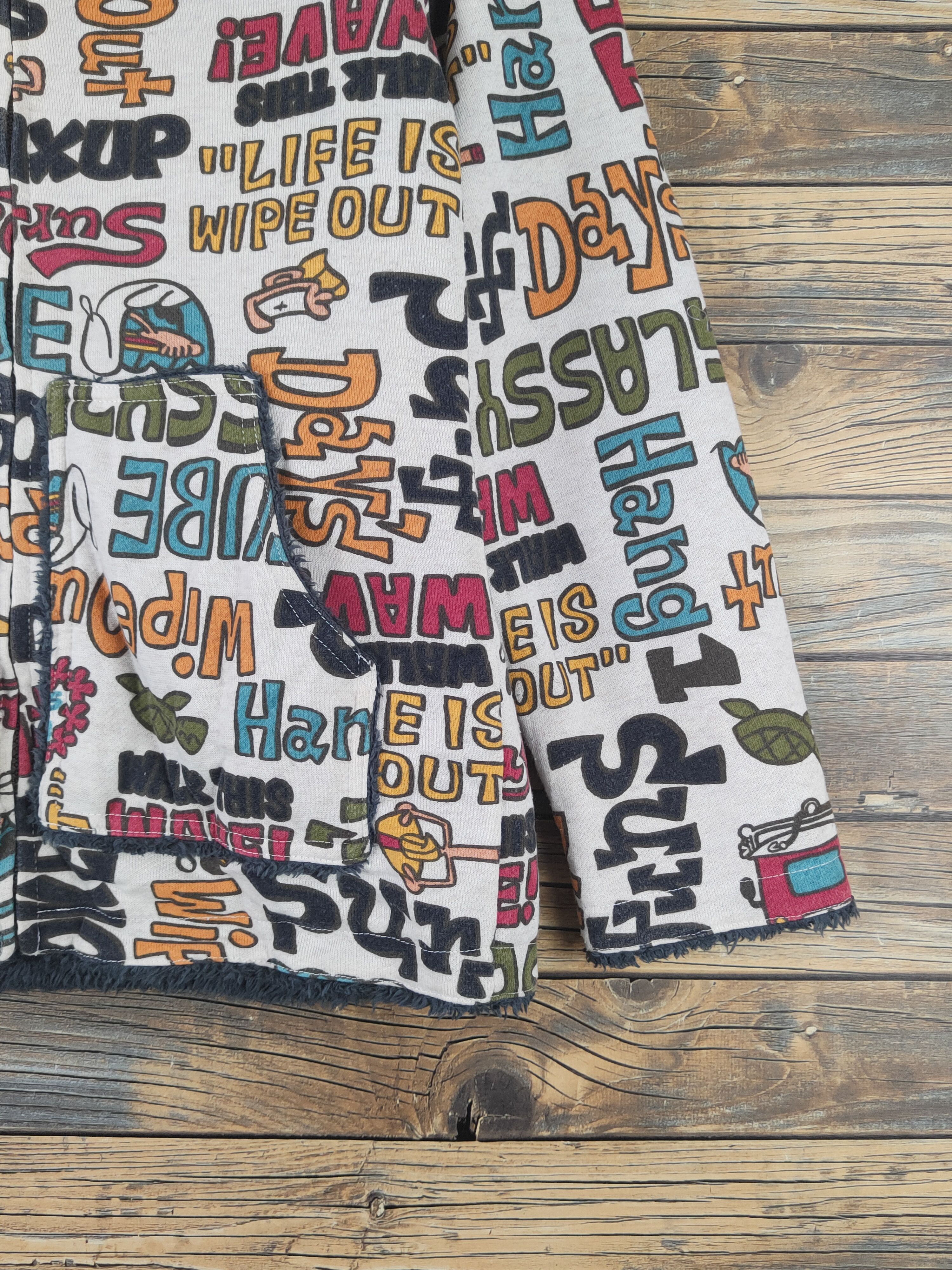 Japanese Brand × Vintage DL Japan Full print reversible Mix Hoodie Sweaters #782 Size S / US 4 / IT 40 - 6 Thumbnail