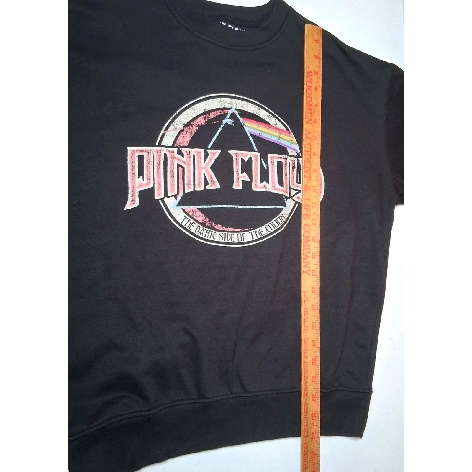 Vintage Life Clothing Co Pink Floyd Sweatshirt Crewneck L Black Graphic Band Music Dark Side of the Moon Mens Pullover Long Sleeve Regular Fit Size US L / EU 52-54 / 3 - 6 Thumbnail