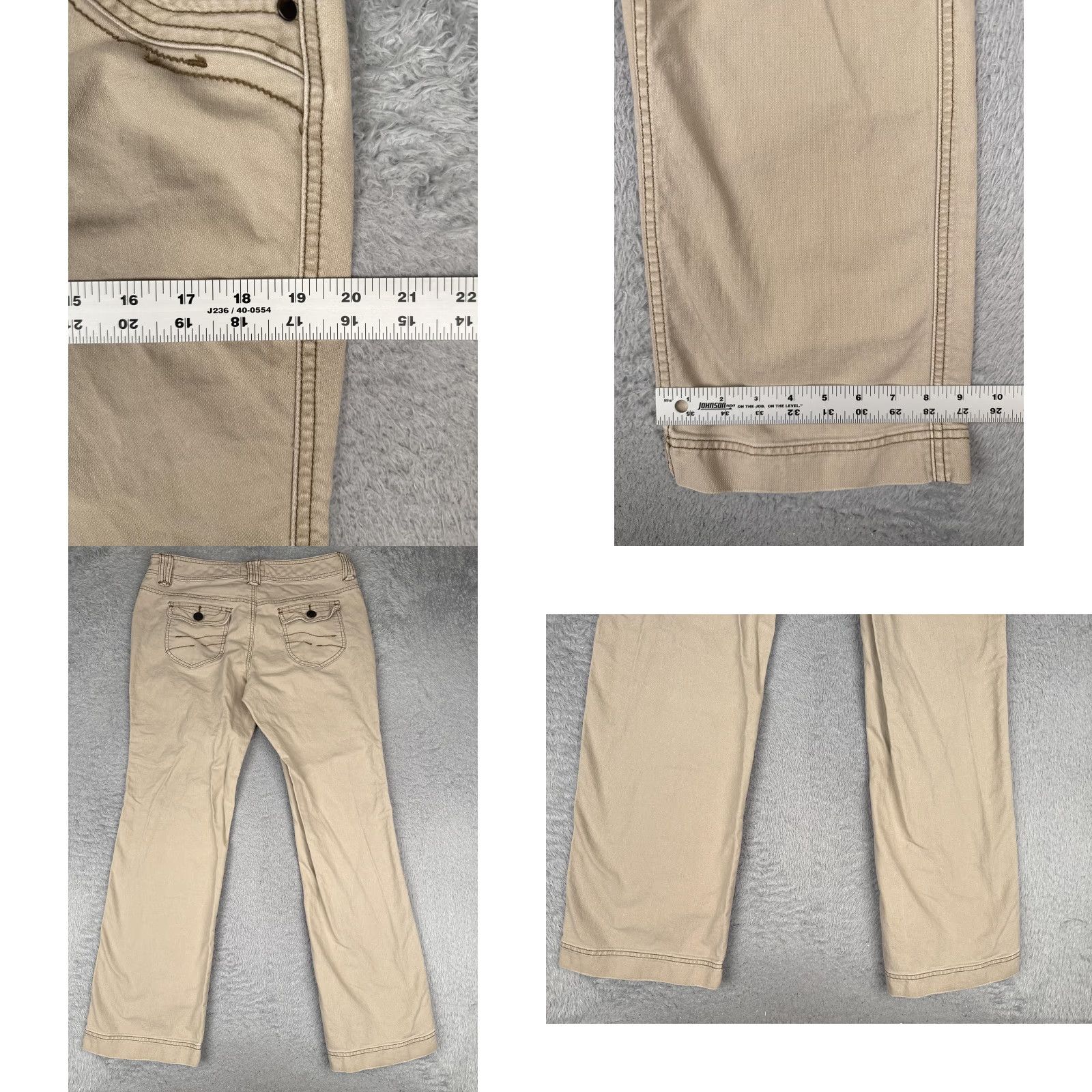 Vintage Maurices Jeans Bootcut Juniors 11 Beige Light Wash Mid Rise 100% Cotton Denim Five-Pocket Zipper 32x31 Womens 90s Cowboy Vintage No Size 32" / US 10 / IT 46 - 9 Thumbnail