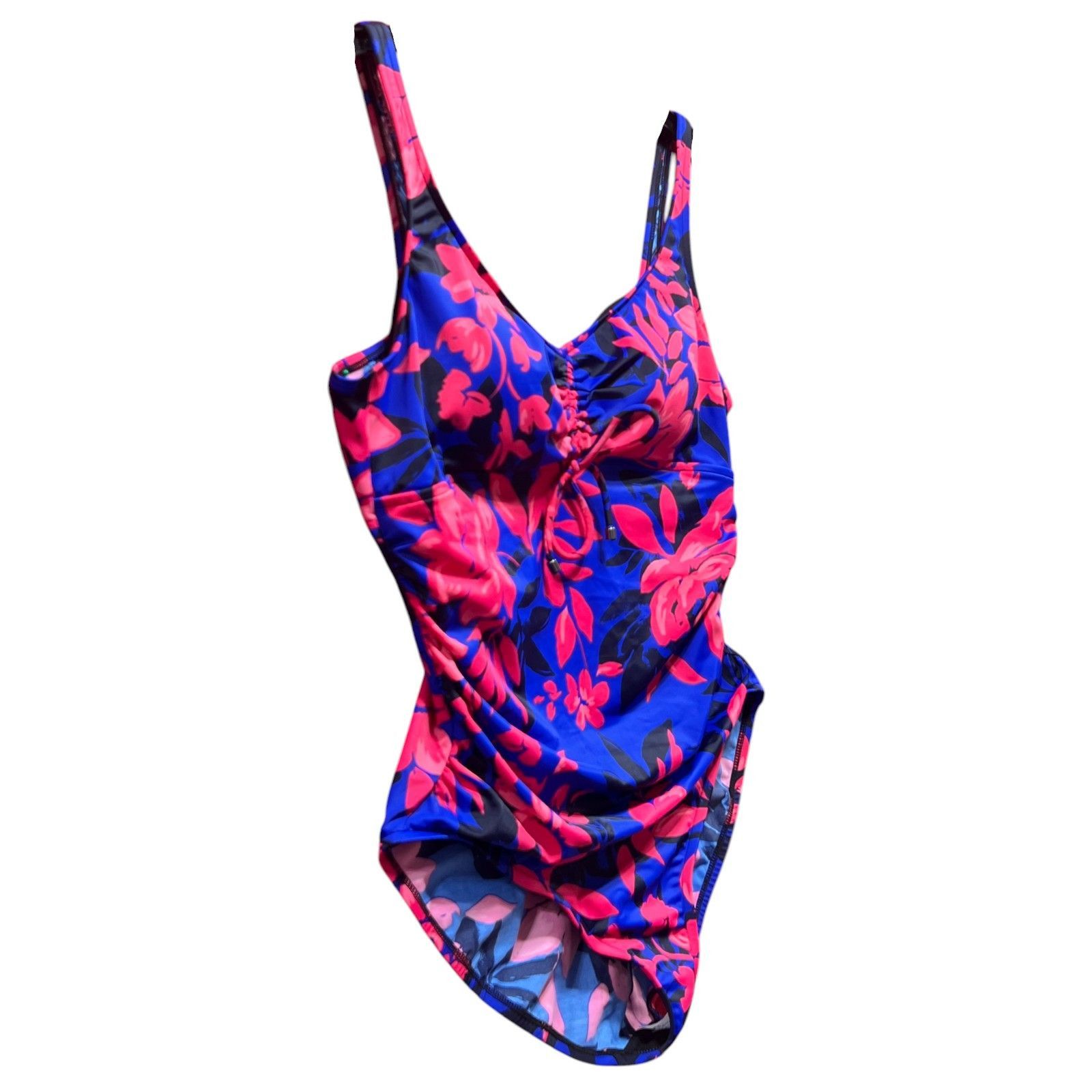 Other Aqua Green - Women's UPF 50 Cinch -Front One Piece Swimsuit- Size ONE SIZE - 20 Thumbnail