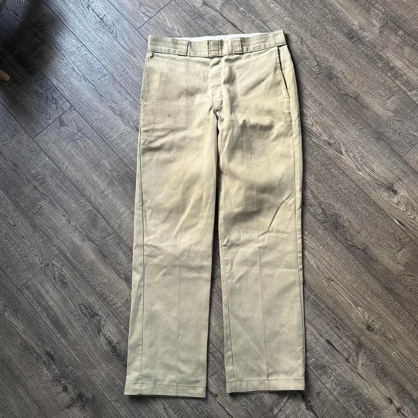 Dickies Tan Basic Dickies 874 Original Fit Chino Work Pant Slacks Size US 33 - 4 Thumbnail
