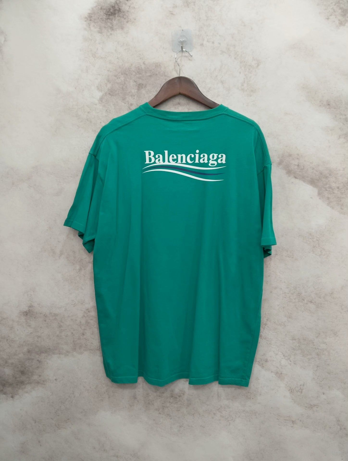 Balenciaga balenciaga t-shirt in bright teal color Size US L / EU 52-54 / 3 - 2 Thumbnail