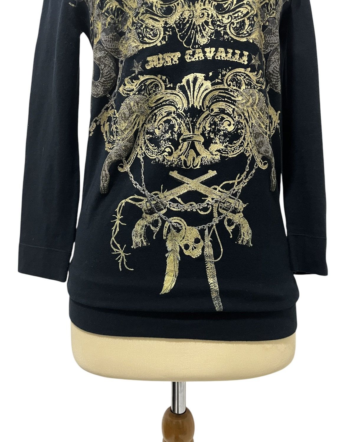 Just Cavalli FW 2011/12 by Roberto Cavalli Glamorous Goth Long Sleeve Size S / US 4 / IT 40 - 13 Thumbnail