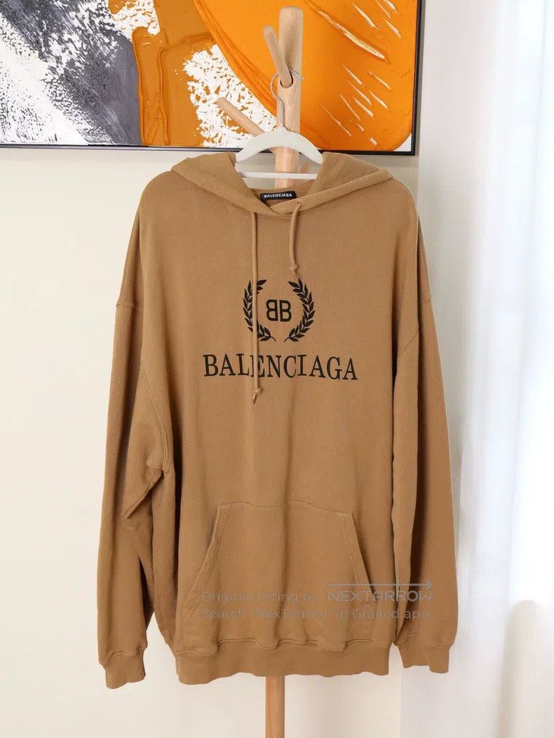 Balenciaga Balenciaga Khaki wheat patterned sweatshirt Size US L / EU 52-54 / 3 - 1 Thumbnail