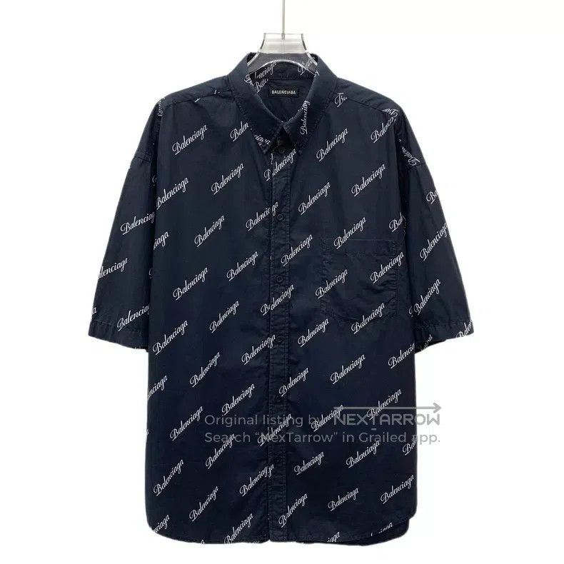 Balenciaga Balenciaga Size 39 Black Logo Letter Bullet Screen Printed Size US S / EU 44-46 / 1 - 1 Thumbnail