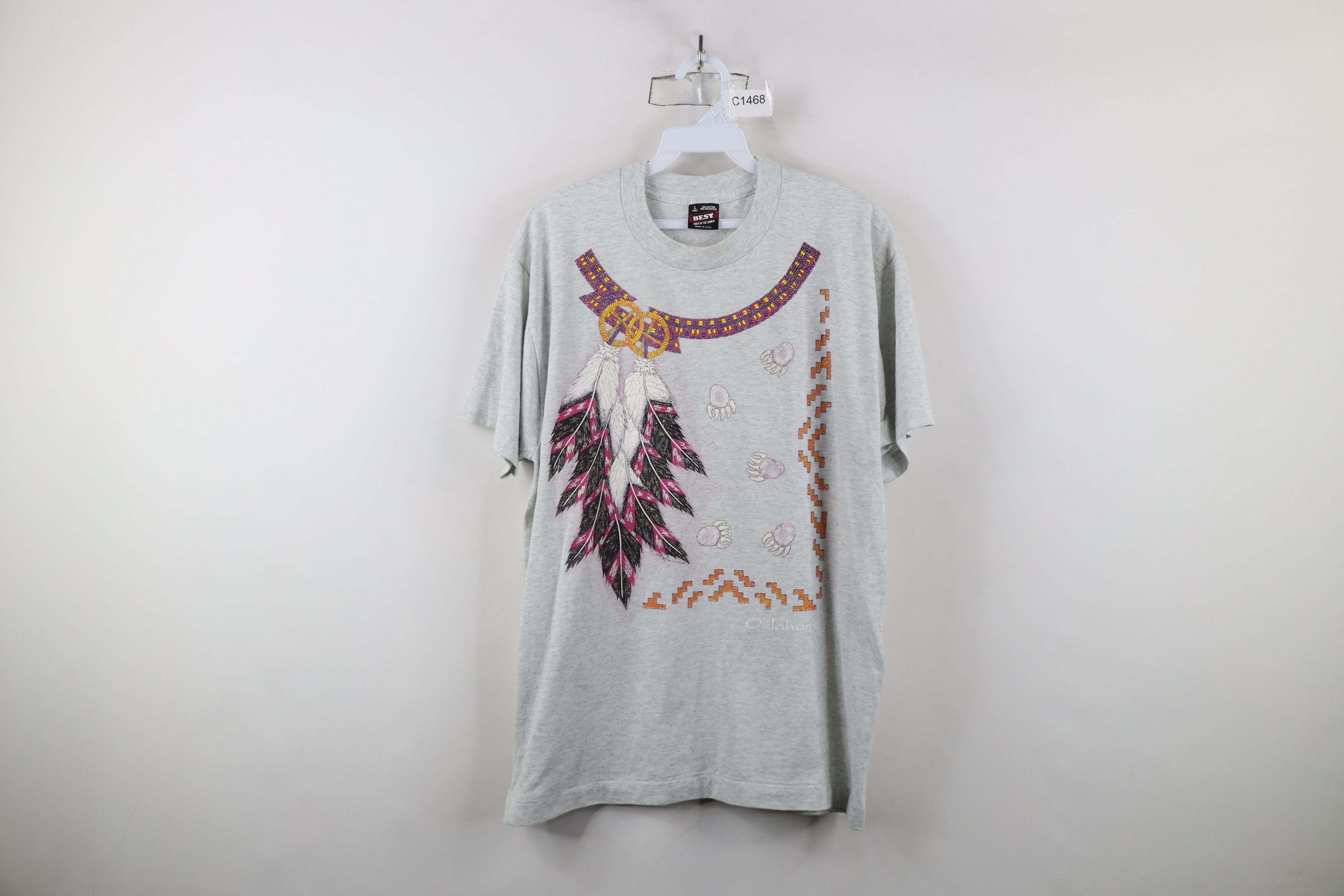 Vintage Vintage 90s Streetwear Oklahoma Beads Southwestern T-Shirt Size M / US 6-8 / IT 42-44 - 1 Thumbnail