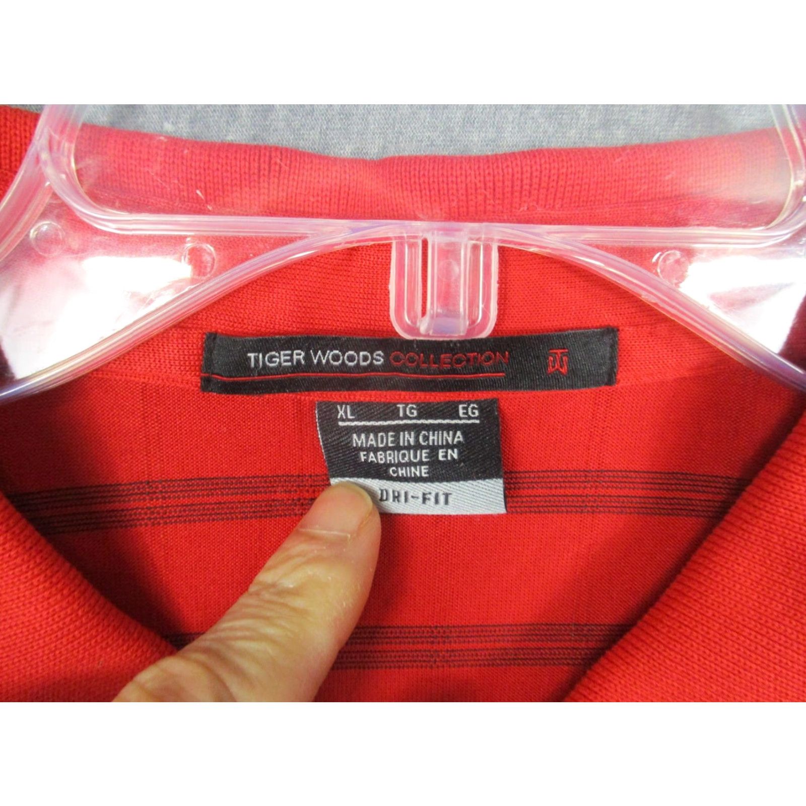 Nike Nike Tiger Woods Polo Shirt Mens XL Red Dri-FIT Stripe Golf 389585-611 Size US XL / EU 56 / 4 - 4 Thumbnail