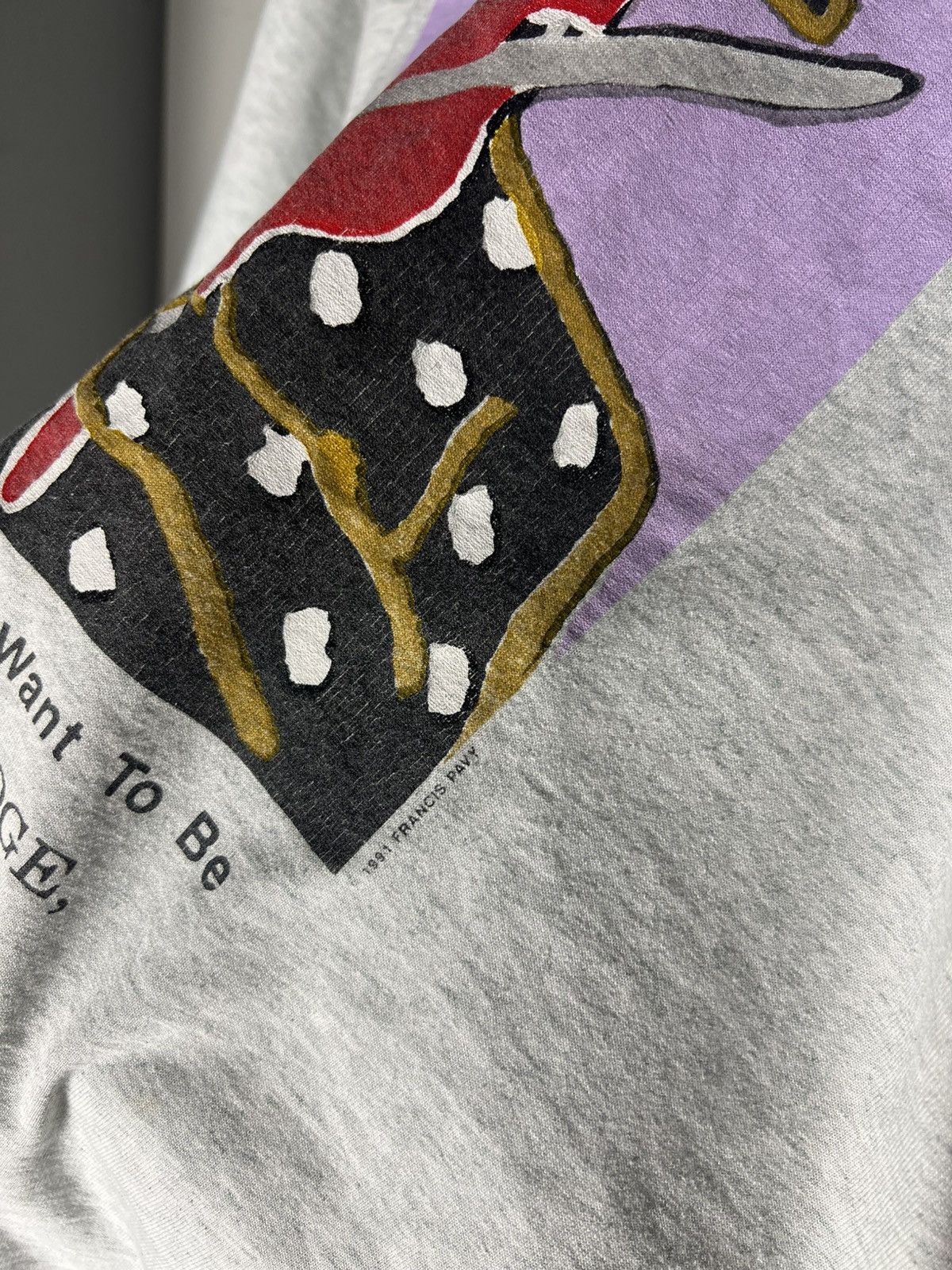 Fruit Of The Loom × Vintage VERY RARE FRANCIS PAVY RETRO T-SHIRT DESIGNER 1991 Y2K 90s Size US XL / EU 56 / 4 - 5 Thumbnail