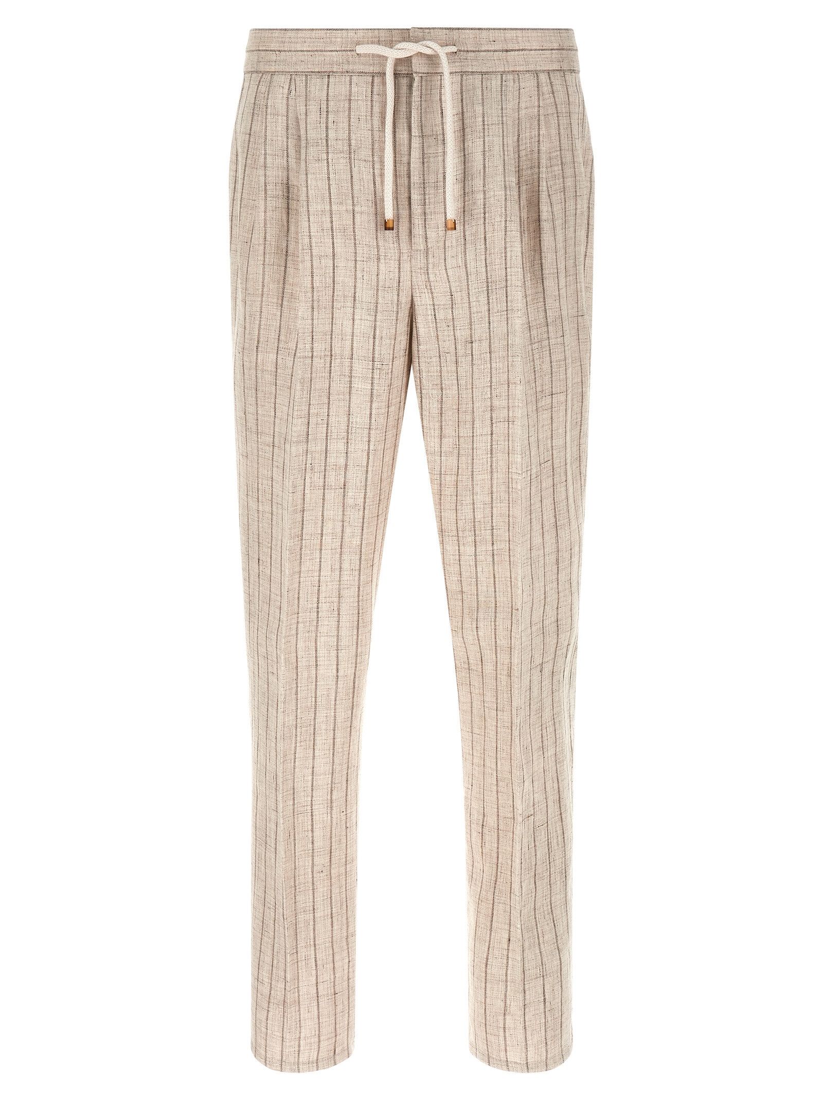 Brunello Cucinelli Striped Linen Trousers Size US 34 / EU 50 - 1 Thumbnail