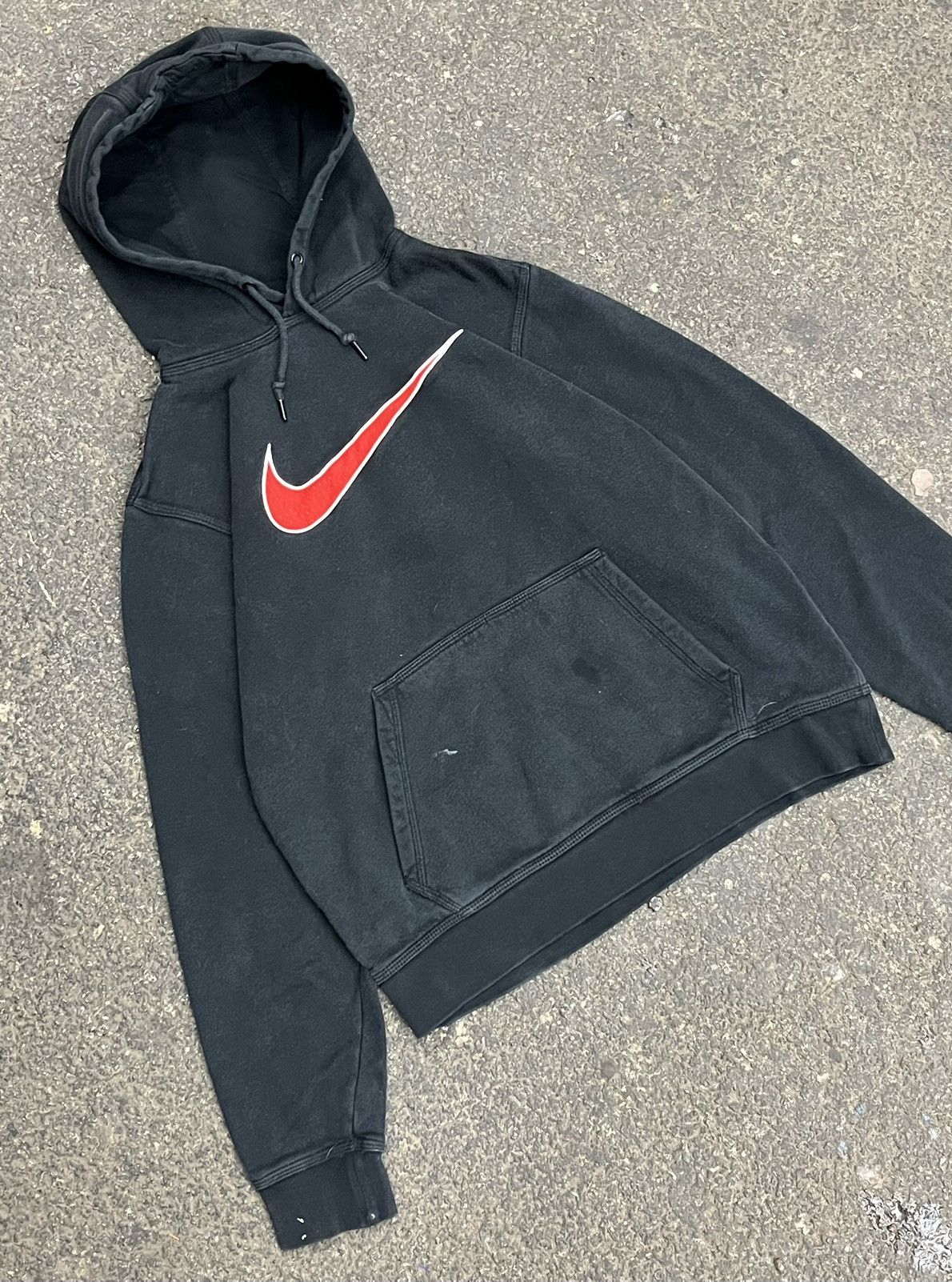 Nike × Vintage Nike big swoosh center swoosh y2k hoodie streetwear hype Size US M / EU 48-50 / 2 - 1 Thumbnail