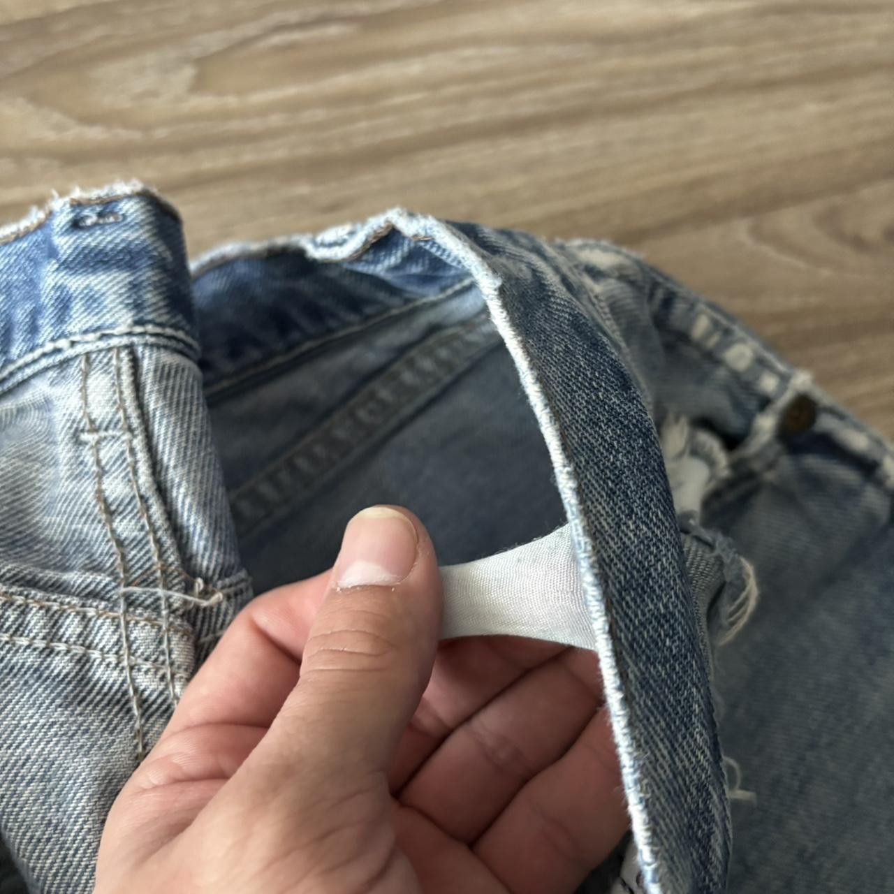 Japanese Brand Crazy Vintage 90s Grunge Distressed Faded Denim Jeans! 33x30 Size US 33 - 8 Thumbnail