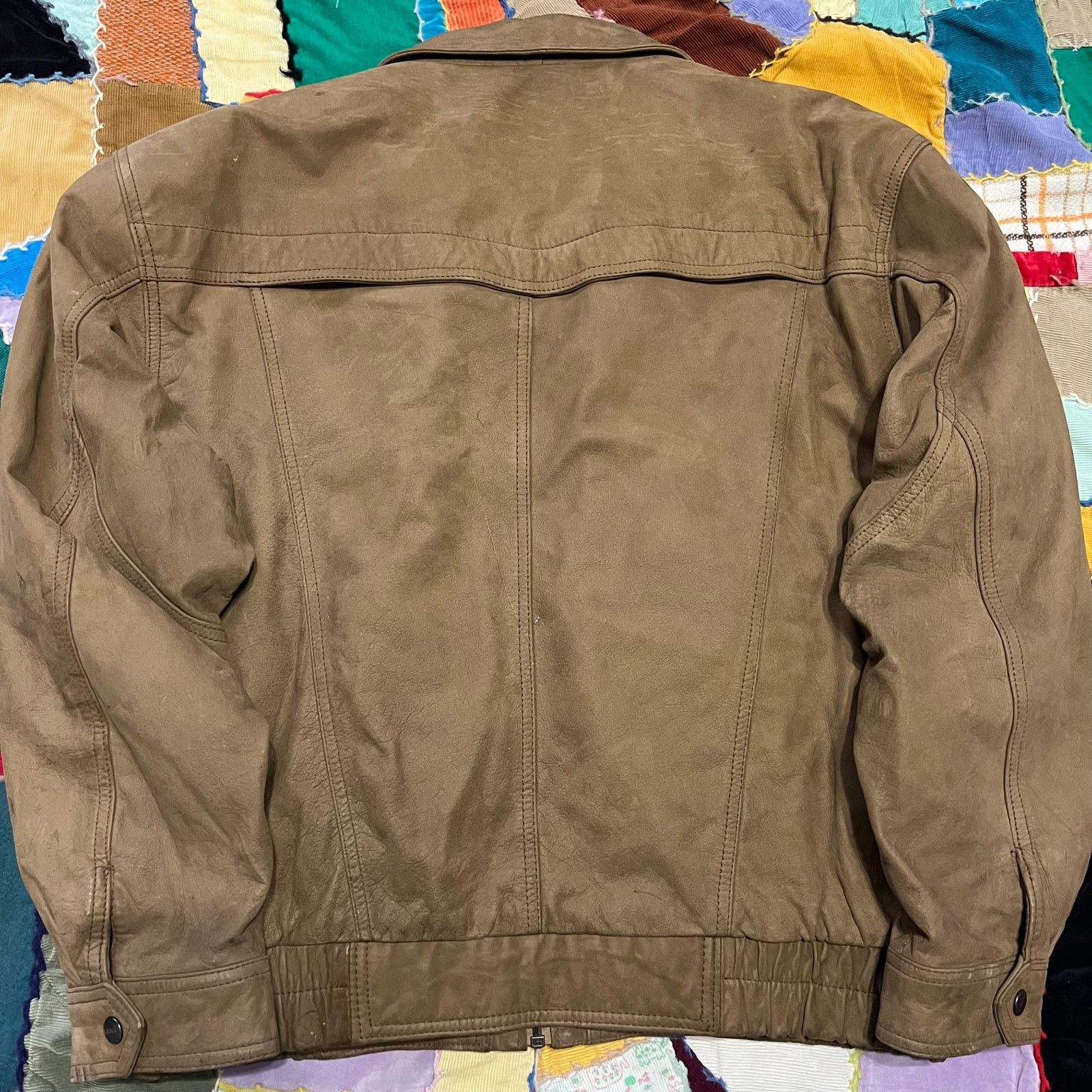 Mirage Vintage Mirage Light Brown Leather Bomber Jacket Large Size US L / EU 52-54 / 3 - 2 Thumbnail