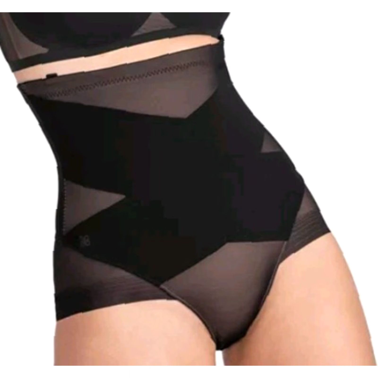 Vintage Honeylove SuperPower Brief Shapewear Women’s 2X Black Nylon Solid Firm Compression Waist Wireless Underwire No N/A Women Size ONE SIZE - 2 Thumbnail