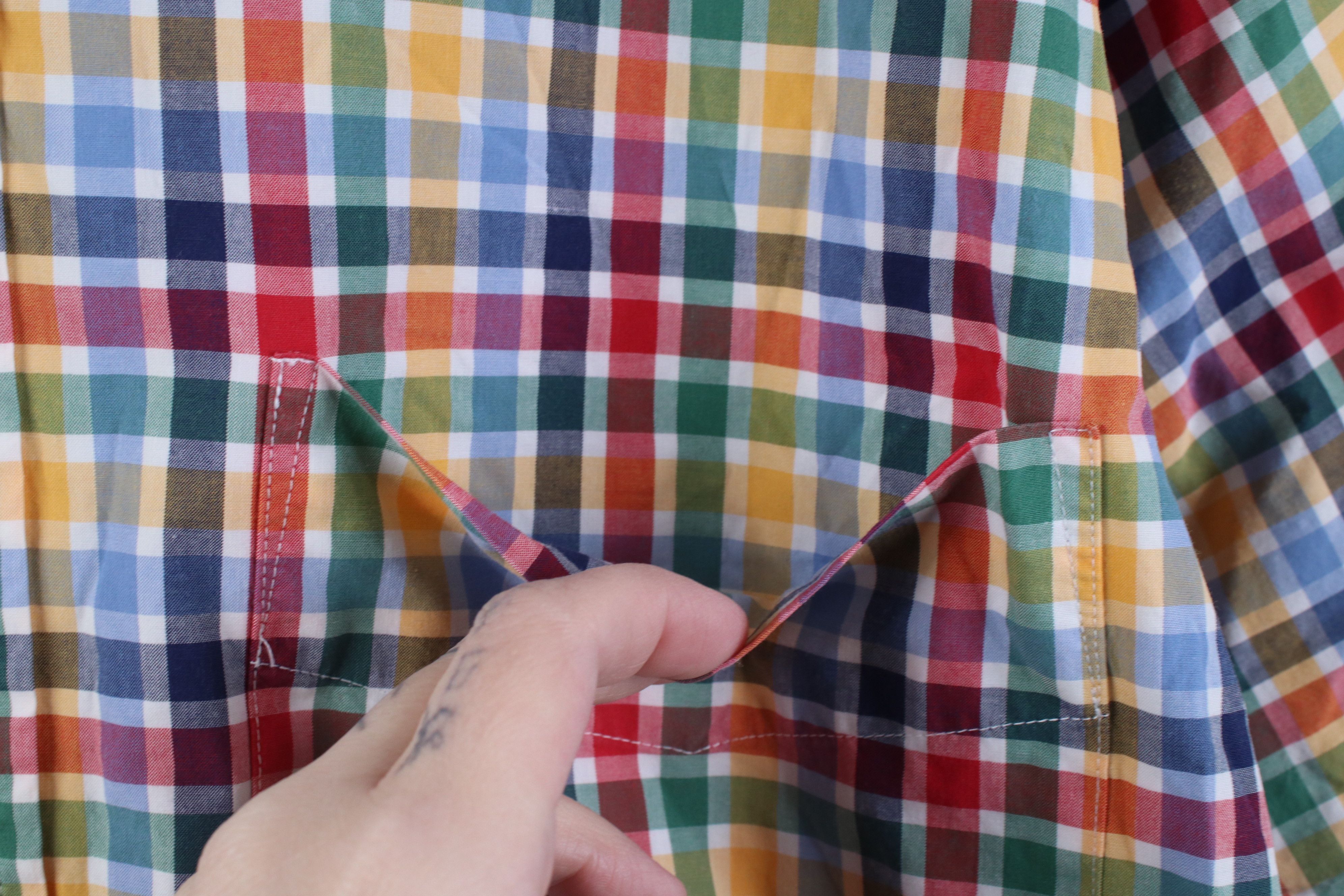 Lands' End Vintage 90s Lands End Madras Short Sleeve Button Down Shirt Size US M / EU 48-50 / 2 - 5 Thumbnail