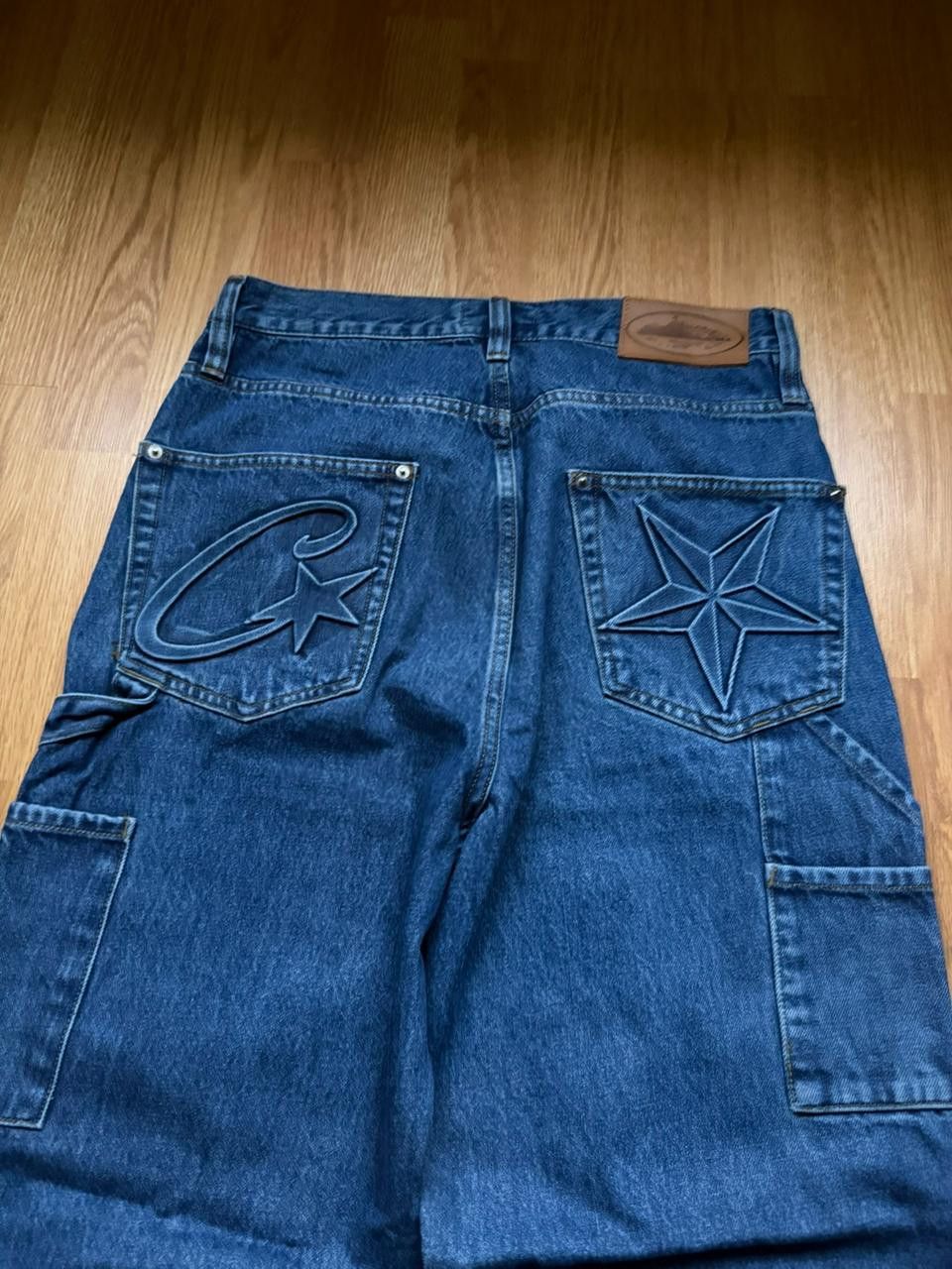 Corteiz CC28 Embossed C Star Denim Work Pant in Blue Size US 30 / EU 46 - 3 Thumbnail
