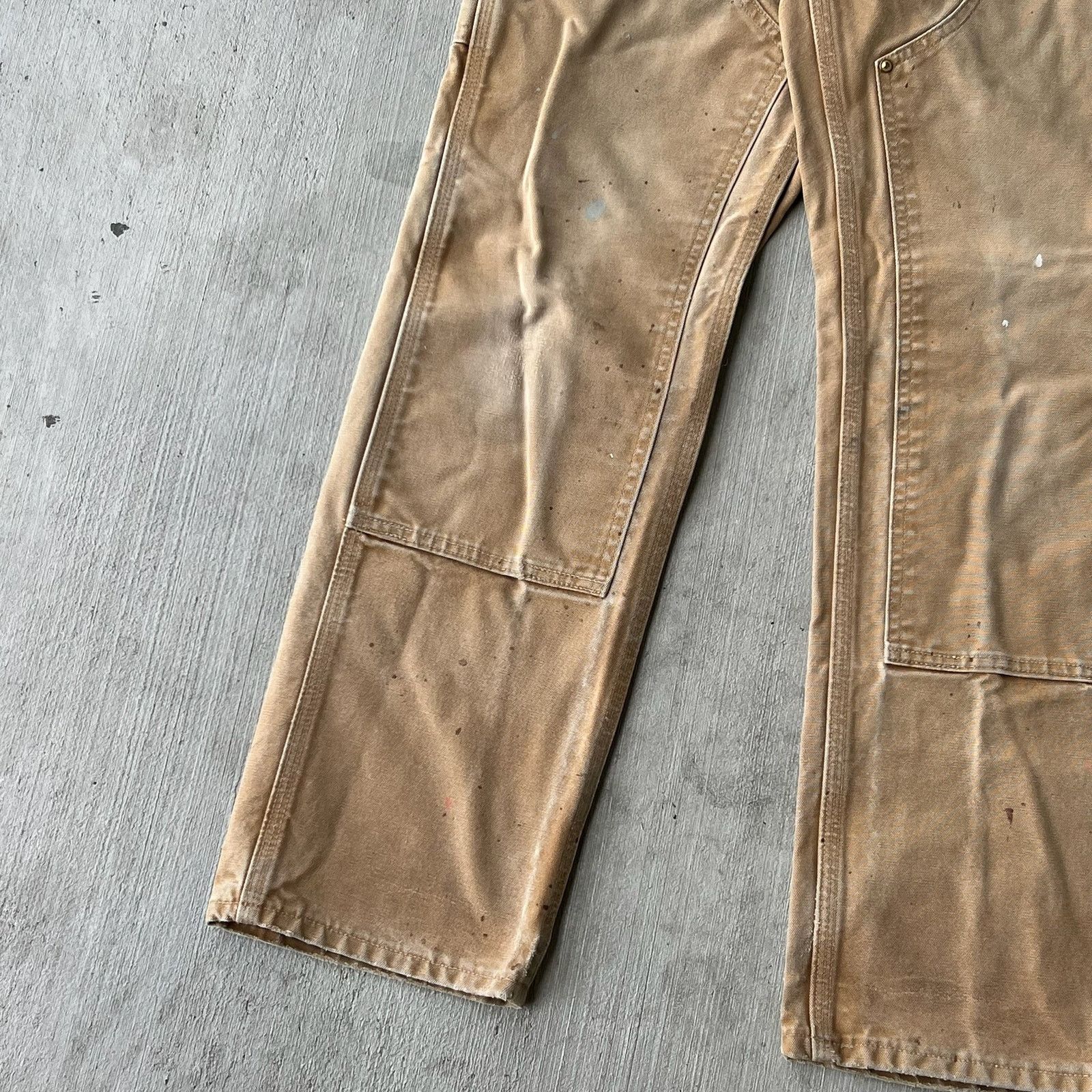 Carhartt × Vintage Carhartt brown double knee work wear carpenter pants Size US 27 - 9 Thumbnail