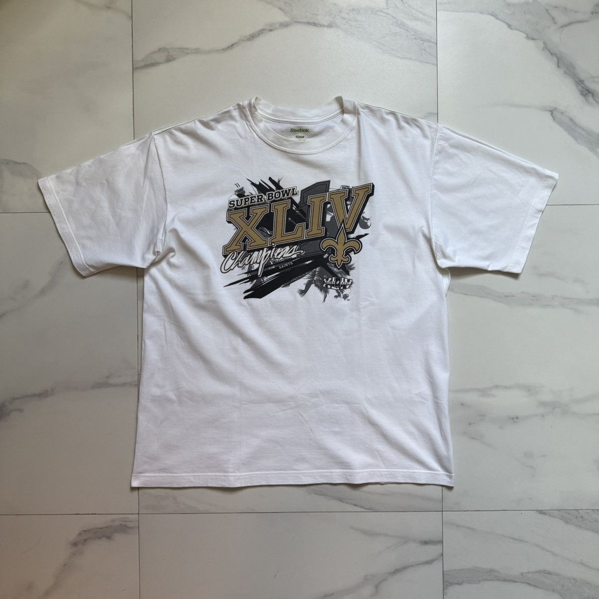 Reebok Vintage Y2K New Orleans Saints SB Champions Tee Size US XL / EU 56 / 4 - 2 Thumbnail