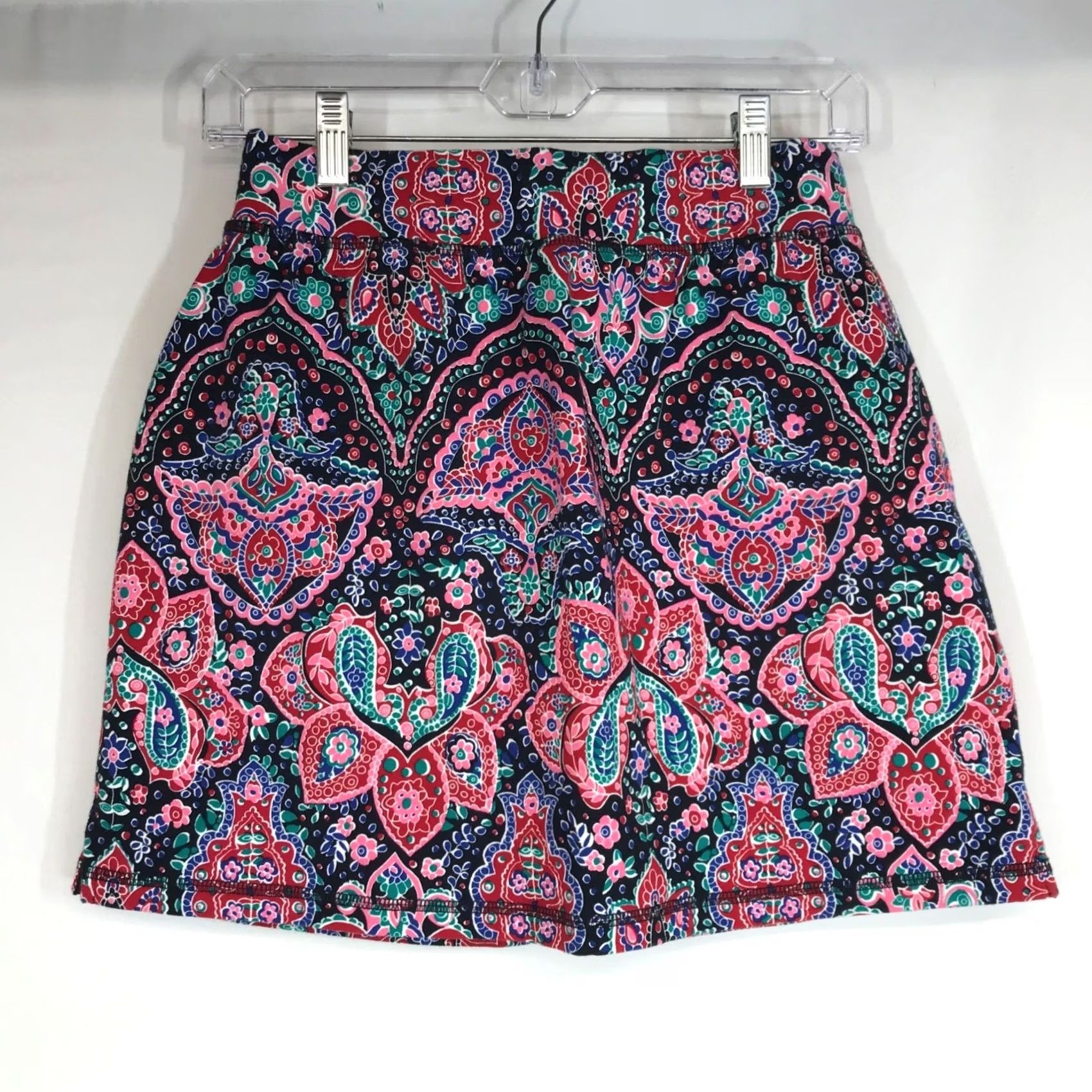 Talbots T BY TALBOTS - Womens P - Multi Colored Paisley Elastic Waist Skort Size 28" / US 6 / IT 42 - 4 Thumbnail