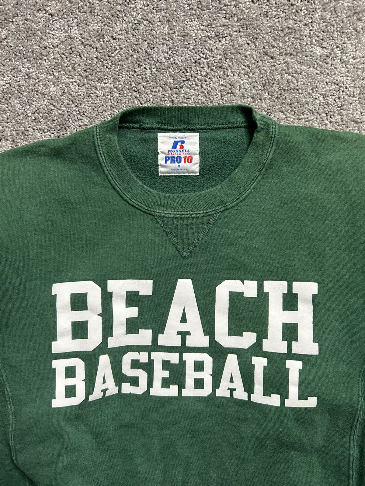 Russell Athletic × Vintage Vintage 90s Russell Beach Baseball Sweatshirt 1990s Size US S / EU 44-46 / 1 - 4 Thumbnail