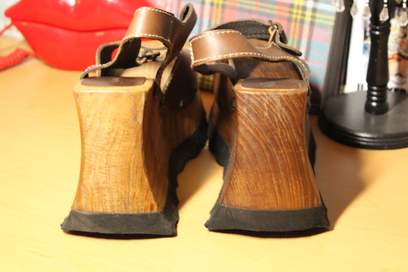 Other vintage london underground chunky wood platform Size US 7.5 / IT 37.5 - 6 Thumbnail