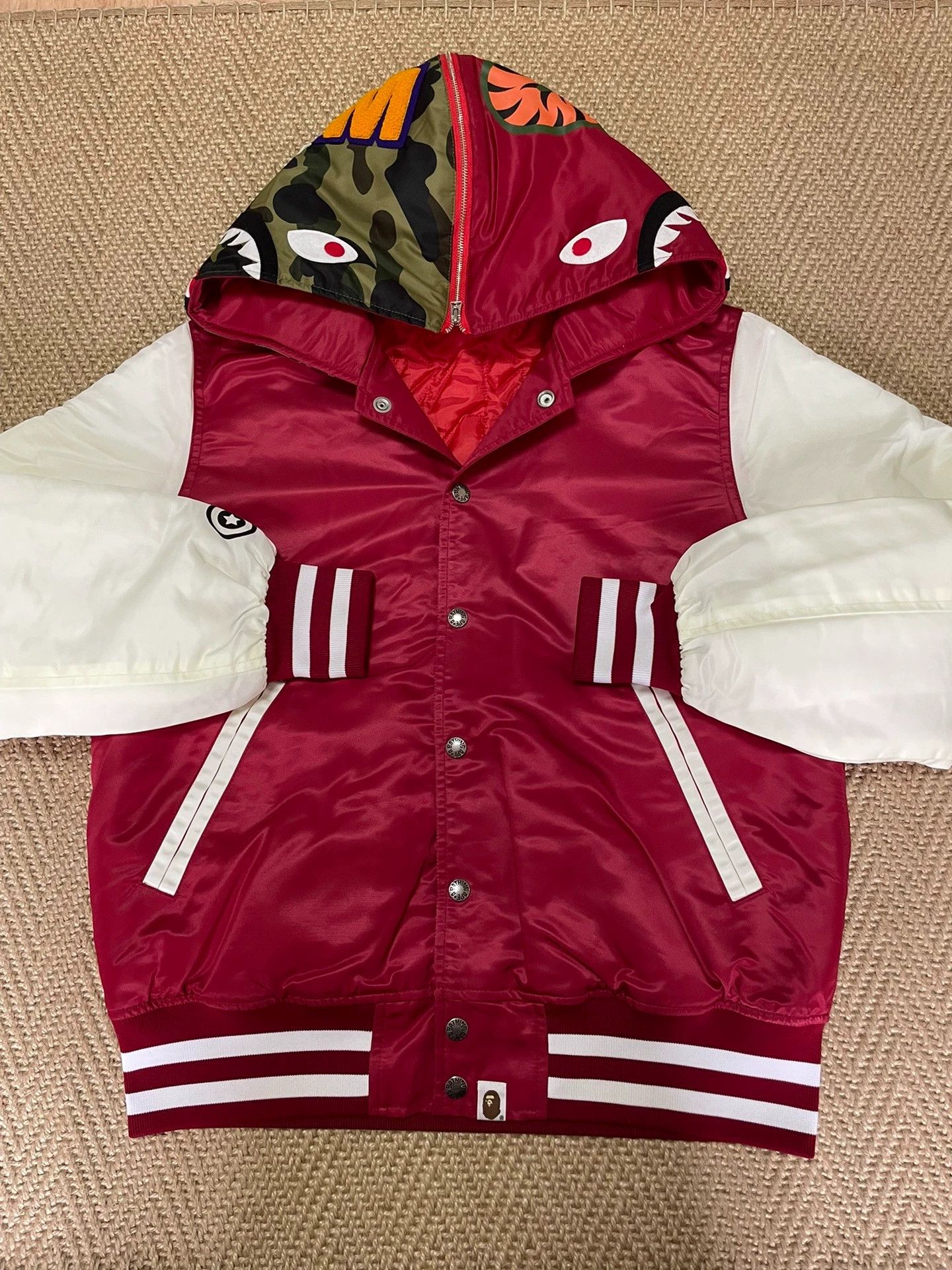 Bape BAPE Shark Color Blocked Silk M Worn Once Near New Size US M / EU 48-50 / 2 - 1 Thumbnail