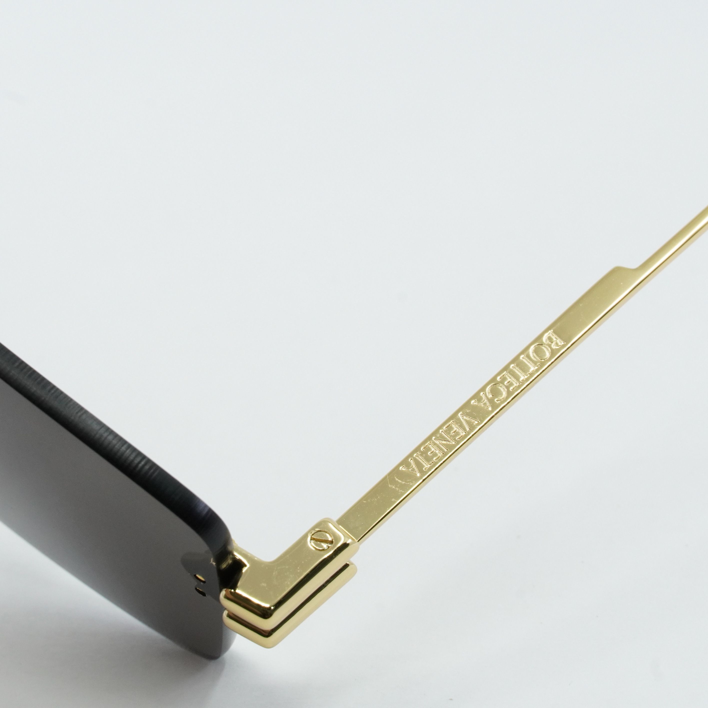 Bottega Veneta Bottega Veneta BV1126S 002 Sunglasses Gold Rectangle Frame Size ONE SIZE - 5 Thumbnail