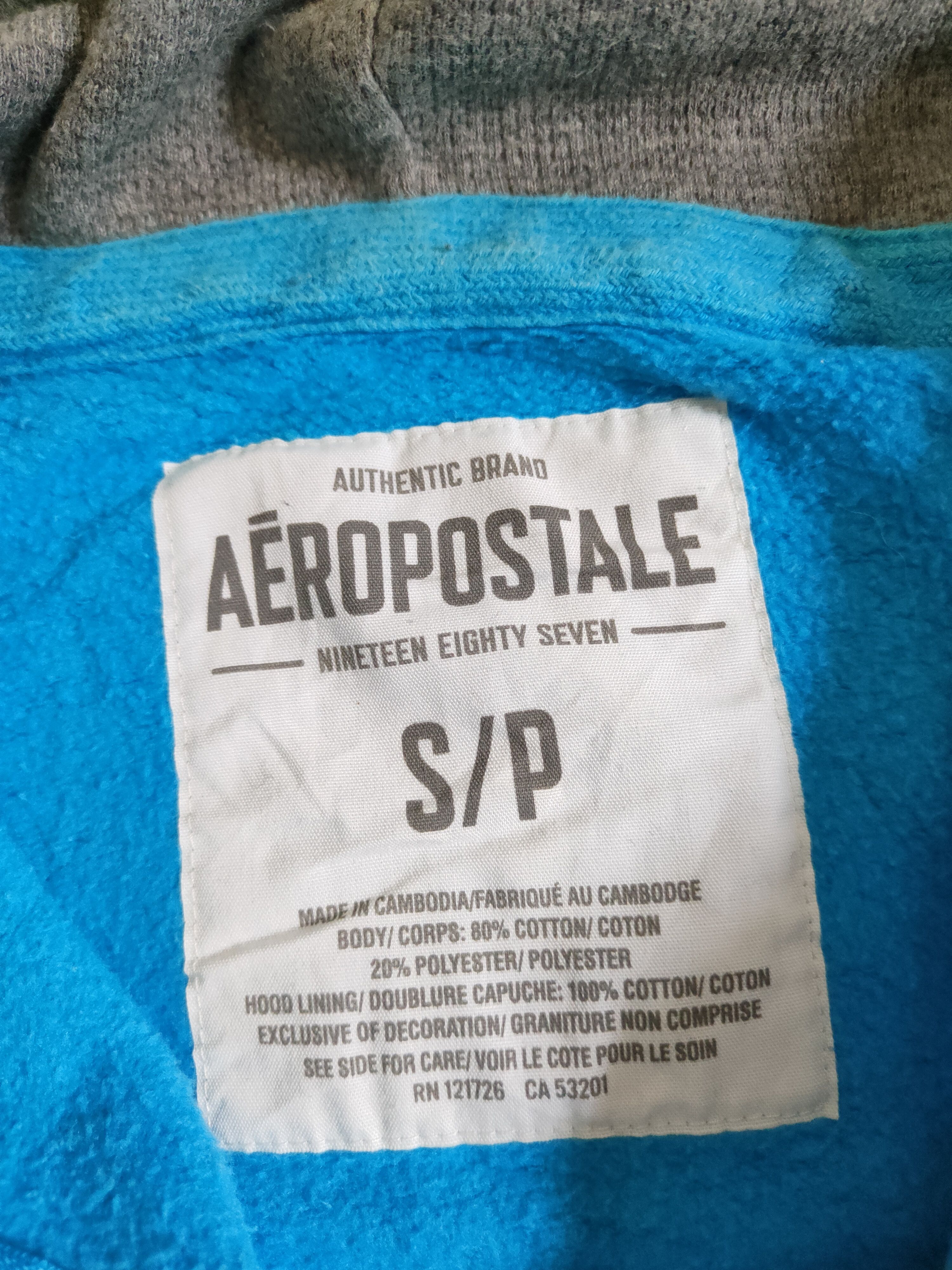 Aeropostale Aeropostale Light Blue Hoodie Sweaters #S2402 Size S / US 4 / IT 40 - 12 Thumbnail