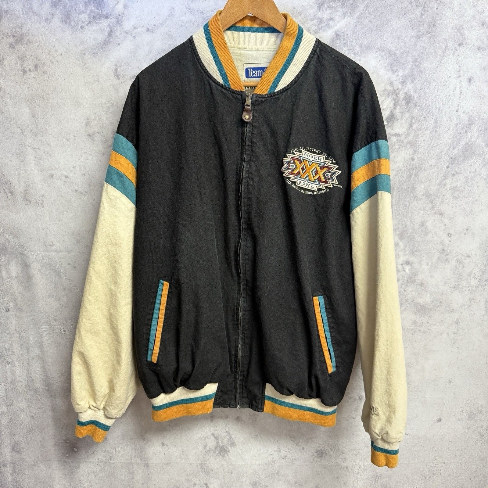 Mirage Vintage Superbowl XXX Reversible Jacket Mens 2XL 1996 90s Size US XXL / EU 58 / 5 - 2 Thumbnail