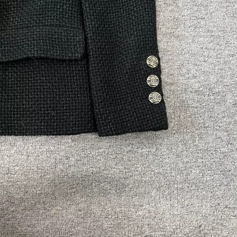 Chanel Chanel Black Tweed Double-Breasted Jacket Size XS / US 0-2 / IT 36-38 - 3 Thumbnail
