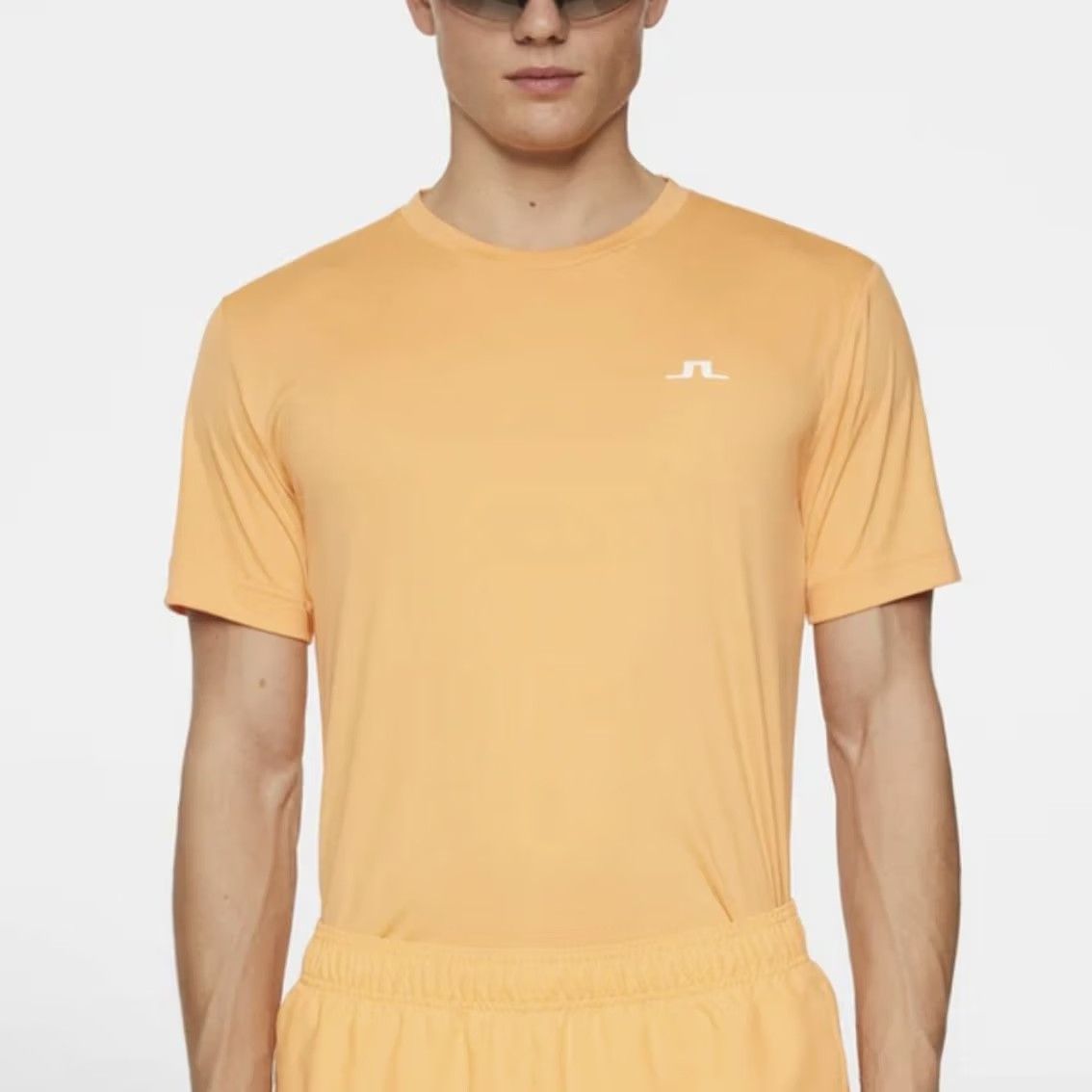 J.Lindeberg J.Lindeberg Shirt Mens M Mock Orange Ade T Shirt Performance Golf Athletic Shirt Short Sleeve Crew Neck Polyester Jersey Size US M / EU 48-50 / 2 - 3 Thumbnail
