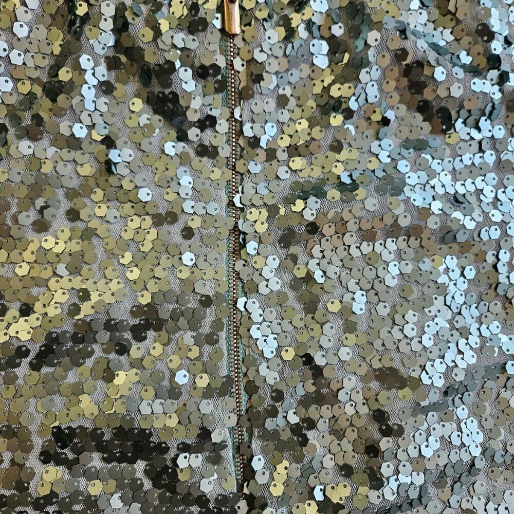 Anna Molinari Annarita N Seafoam Green Sequin Strapless Dress Small Size S / US 4 / IT 40 - 9 Thumbnail