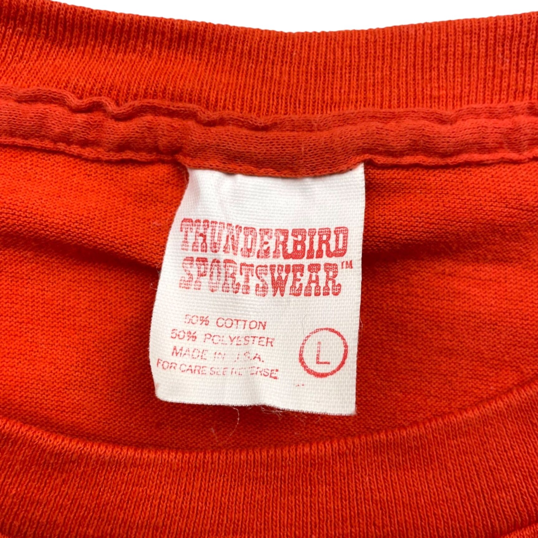 Peanuts VINTAGE Reese's Peanut Butter Cups T-Shirt Orange Large Men VTG USA Thunderbird Sportswear Short Sleeve Cotton/Polyester Single Stitch Graphic Front Size US L / EU 52-54 / 3 - 4 Thumbnail