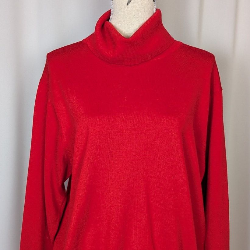 Other Marz Wool Turtleneck Sweater Red Size 14 Size XL / US 12-14 / IT 48-50 - 10 Thumbnail