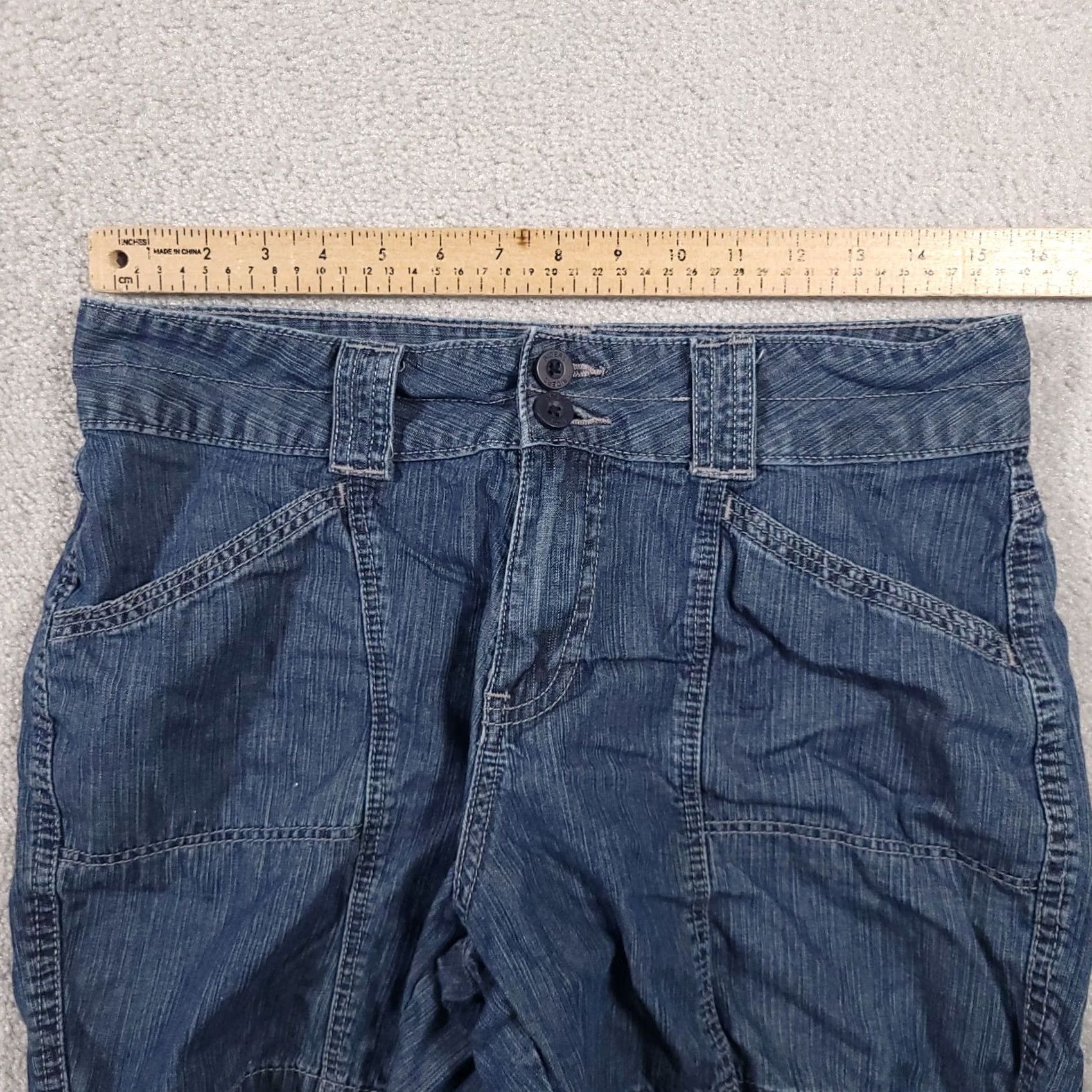 Lee VINTAGE Lee Riders Shorts Women 10 M Blue 100% Cotton Denim Medium Wash Mom Size 32" / US 10 / IT 46 - 5 Thumbnail