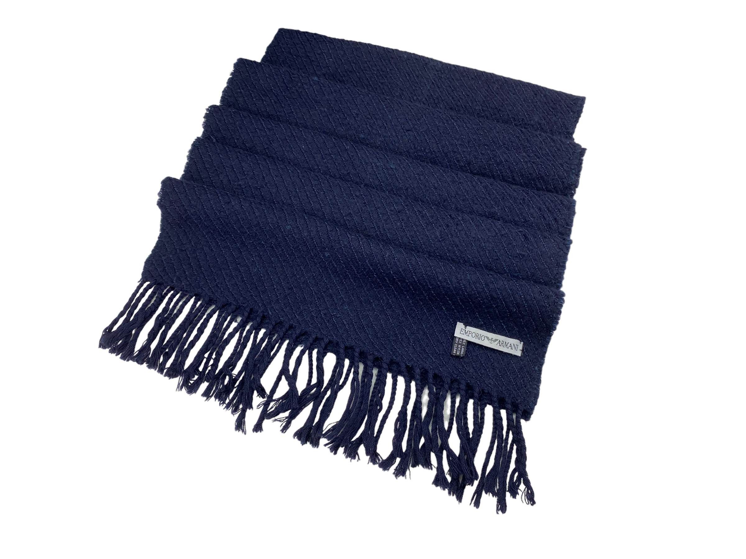 Emporio Armani × Vintage Vintage Emporio Armani Wool Scarf - Made in Italy Size ONE SIZE - 3 Thumbnail