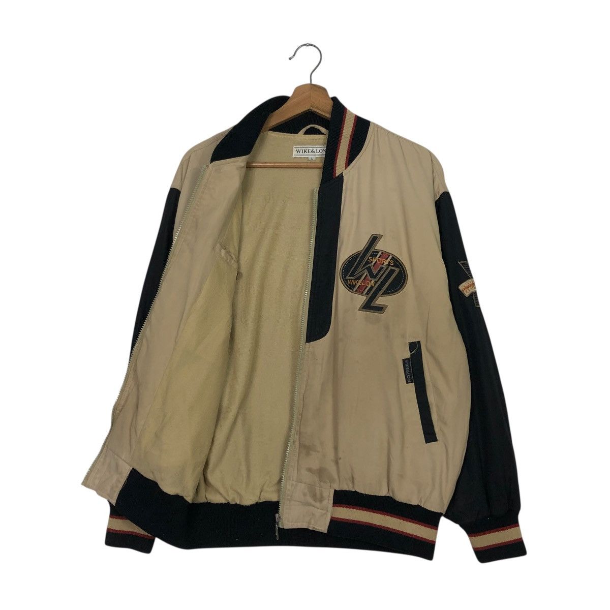 Japanese Brand 🔥VINTAGE BOMBER JACKET WIKE & LON BIG LOGO ISSEY MIYAKE Size US L / EU 52-54 / 3 - 13 Thumbnail