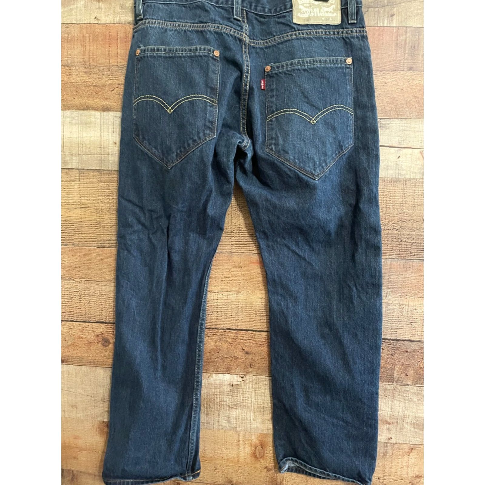 Levi's Levi's 514 Jeans Mens 36x32 Mid-Rise Straight Zip Closure Stone Wash Blue Denim Jeans Regular Men Blue Stone Wash 514 Levi's Size US 36 / EU 52 - 4 Thumbnail