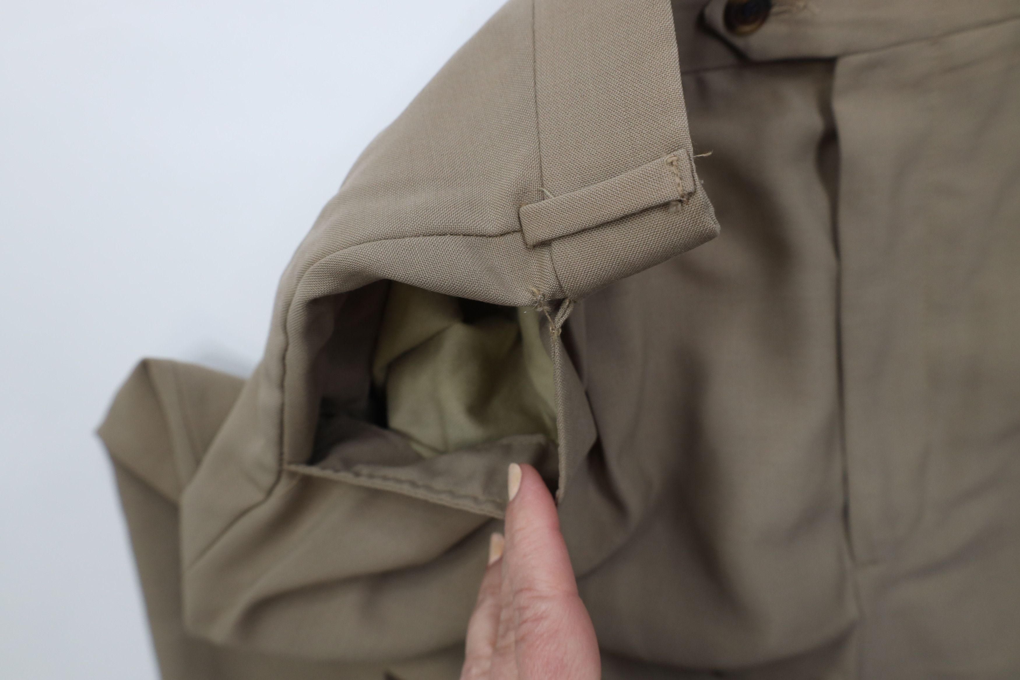 Vintage Vintage 90s Streetwear Gabardine Blend Knit Wide Leg Pants Size US 34 / EU 50 - 8 Thumbnail