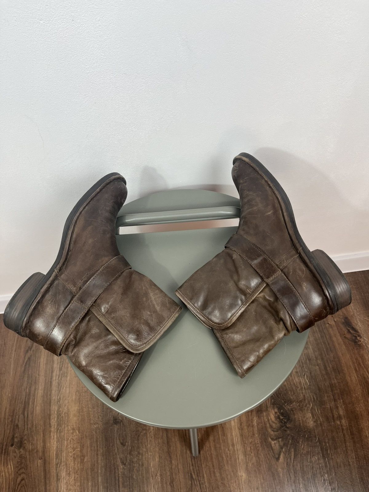 Other Men’s Brown Leather Biker Ankle Boots Buckle EU 41.5 Size US 8.5 / EU 41-42 - 10 Thumbnail