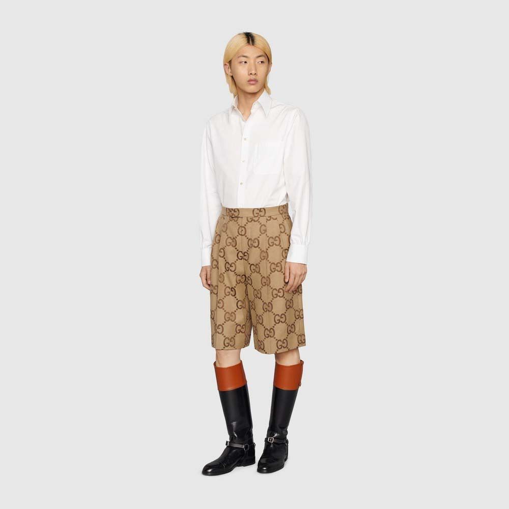 Gucci o1w1db10725 Jumbo GG Canvas Short in Brown Size US 32 / EU 48 - 2 Thumbnail