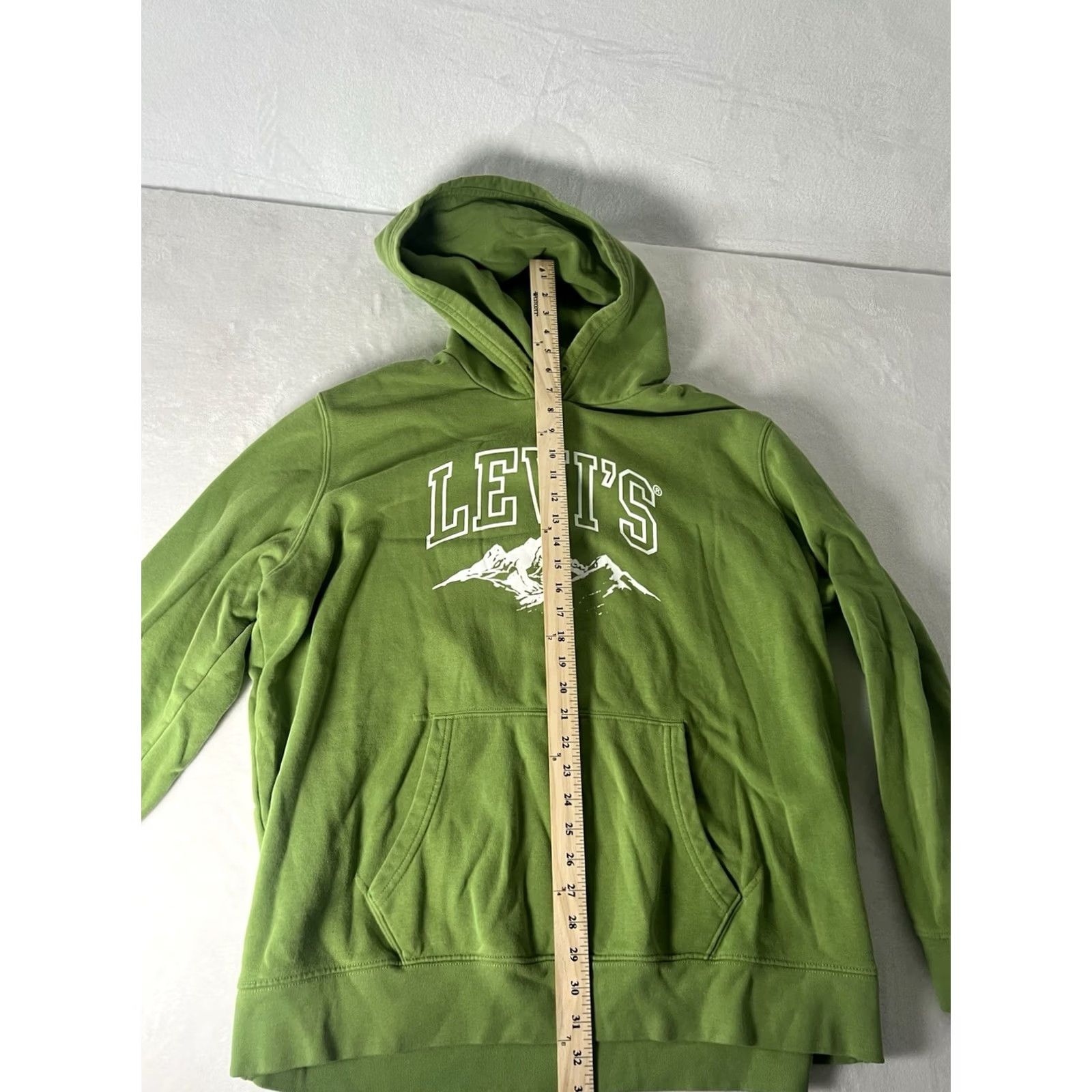 Levi's Levi's Hoodie Mens XL Green Pullover Long Sleeve Mountain Logo Pockets Regular Fit Vintage? No Size US XL / EU 56 / 4 - 4 Thumbnail