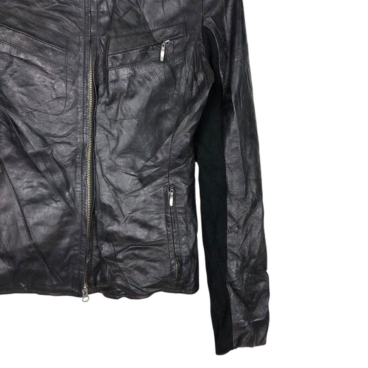 Japanese Brand 📌Vintage Soft Leather Biker Jacket Protein Cafe Racer Size M / US 6-8 / IT 42-44 - 6 Thumbnail
