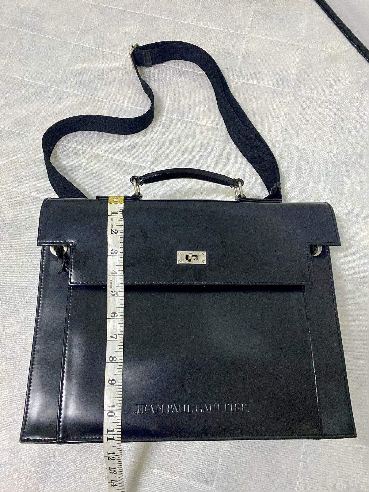Jean Paul Gaultier Rare 90s JPG Birkin Kelly Leather GothicBriefcase Bag Size ONE SIZE - 23 Thumbnail