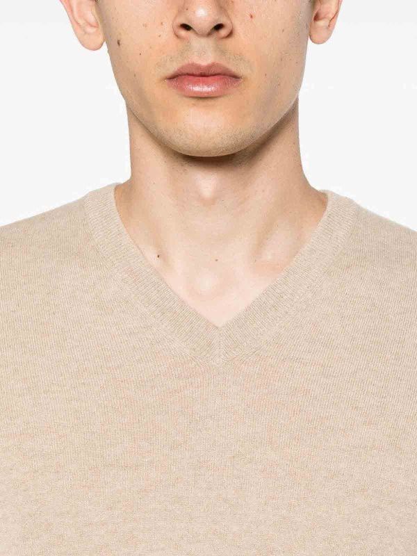 Brunello Cucinelli o1y0526 Cashmere Blend Sweater in Beige Size US M / EU 48-50 / 2 - 2 Thumbnail