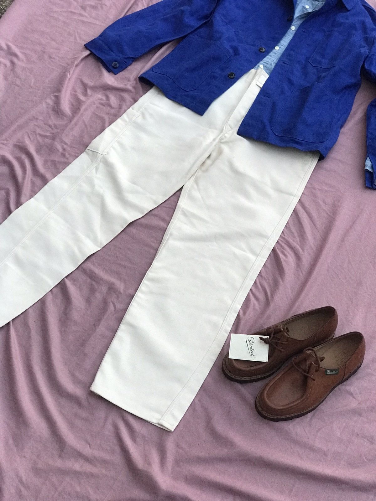 Other OFF-WHITE THICK COTTON SATEEN AND FLANNEL CHORE PANTS Size US 35 - 4 Thumbnail