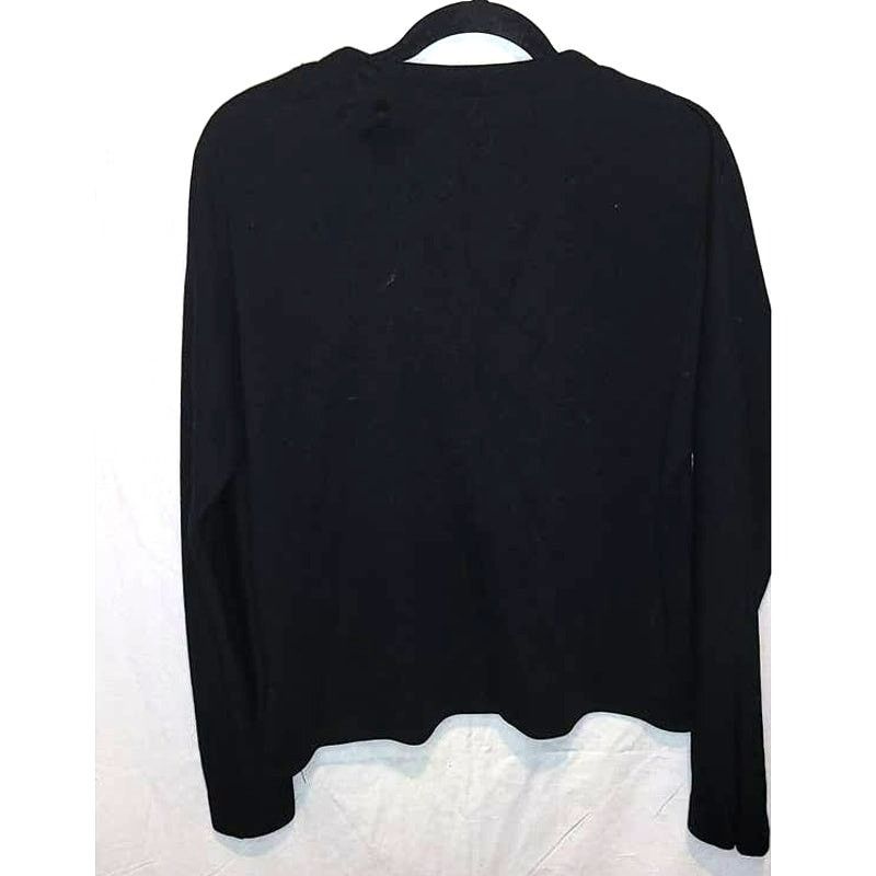 Anne Klein Anne Klein II Black Wool Button Down Blouse Size 12P Size XL / US 12-14 / IT 48-50 - 2 Thumbnail