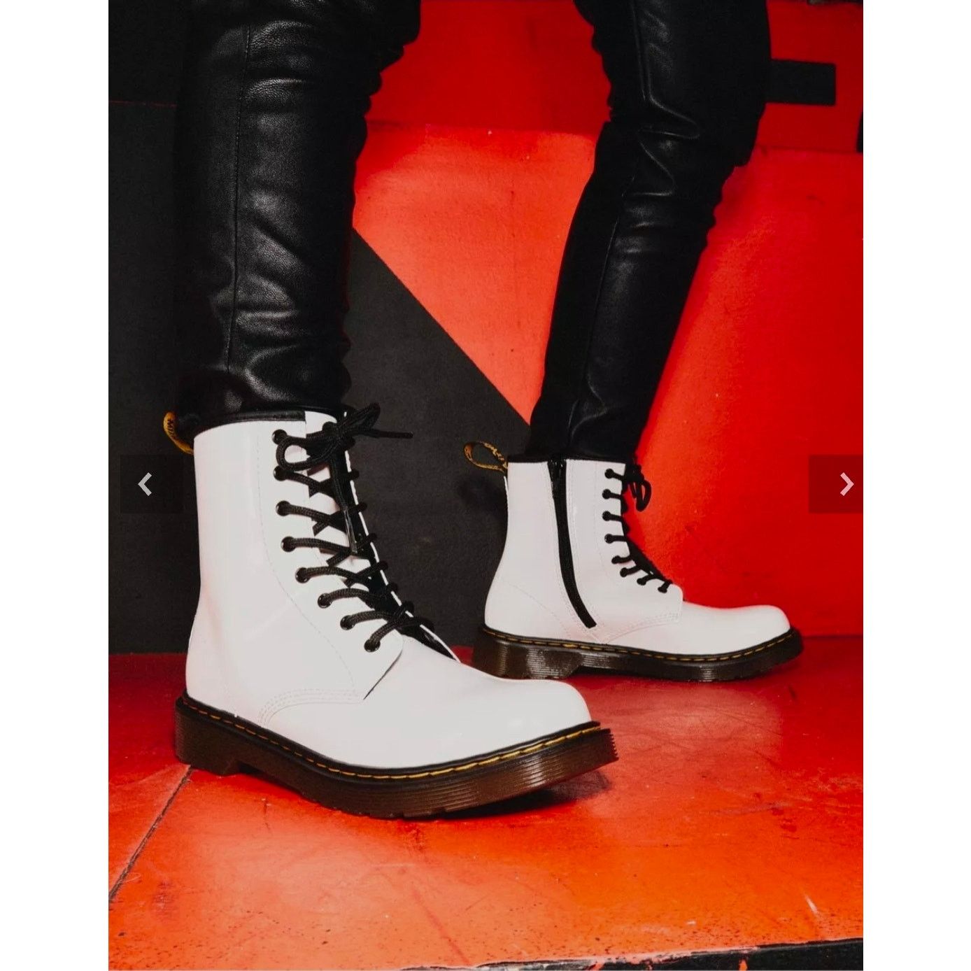 Dr. Martens Dr..Martens 1460 Patent Leather Lace Up Boots Size 6 Size US 6 / IT 36 - 3 Thumbnail