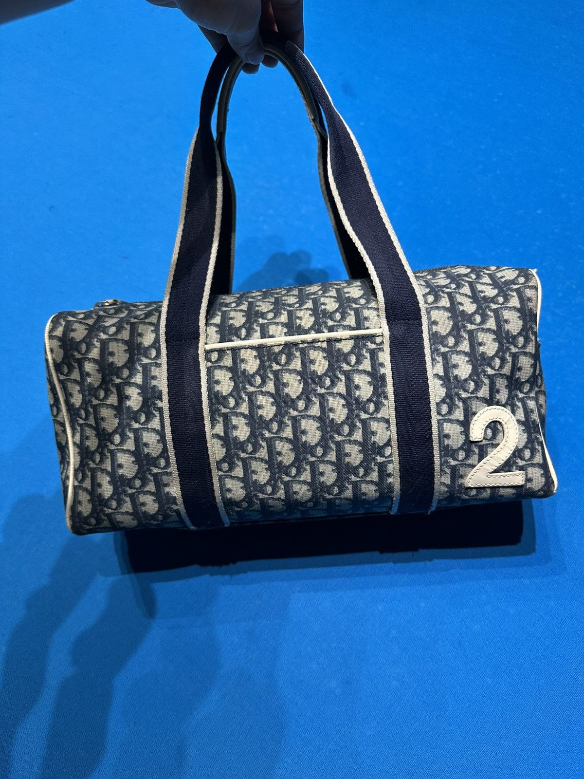 Christian Dior Monsieur × Dior × Vintage Dior Monogram Duffle Bag Blue Vintage Size ONE SIZE - 6 Thumbnail
